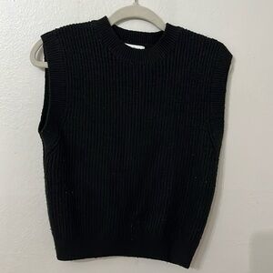 Black Zara vest ribbed